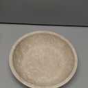 Marble Decorative Bowl for Kitchen Counter, Natural Travertine Serving Bowl with,Modern Display Bowl for Dining Table Centerpiece Home Decor(7.8 Inch) (yellow)