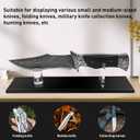 Acrylic Pocket Knife Display Stand for Securing Single Knife Rack, Clear Collector Knife Display Box for Home Decor Kitchen