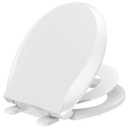 YASFEL Toddler Toilet Seat Built in, Potty Training Toilet Seat for Toddlers, Kids & Adults White Plastic Toilet Seats Standard Round Slow Close with Magnets(White, 16.5)
