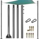 JENCEAILL Sun Shade Sail Poles 3M Sun Shade Sail Canopy 2 Pin Outdoor Heavy Duty Steel Post Suitable for Garden/Yard/Pool/Patio (2 Poles 3m)