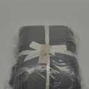Cozy Bliss Seersucker Cooling Comforter King Size, Q-Max 0.4 Reversible Lightweight Cooling Blanket, Breathable Silk Smooth Summer Bedding Quilt for Hot Sleepers Night Sweats Dark Grey