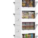 Himix Large Storage Bins with Lids, 66Gal/264QT Stackable Collapsible Plastic Bins with Wheels, Closet Organizers for Bedroom, Kids Room, Living Room, Garage