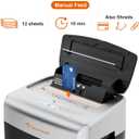 Bonsaii Paper Shredder for Office, 120-Sheet Autofeed Heavy Duty Shredder for Home Office Use, 30 Minutes/Micro Cut/P-4 High Security Level/6 Gallon Large Bin