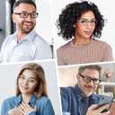 Rectangle Reading Glasses for Men and Women with Spring Hinges Clear Lens Readers