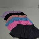 6 Pcs 2 in 1 Flowy Running Shorts with Pockets Butterfly Gym Shorts Summer Women Workout Yoga