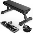 Finer Form Foldable Flat Weight Bench for Home Gym, 1,000 lb Capacity