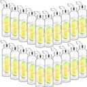 Zubebe Reusable Clear Water Bottles Bulk with Stainless Steel Leak Proof Lids Acrylic Sports Bottles with Nylon Carrying Strap for Party Gift Water Milk Smoothie Juice Beverage (14 oz)