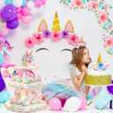 3 Tier Unicorn Cupcake Stand Party Decorations Rainbow Unicorn Birthday Cupcake Holder Dessert Tower for Kids Party Baby Shower Wedding Family, Cute Color