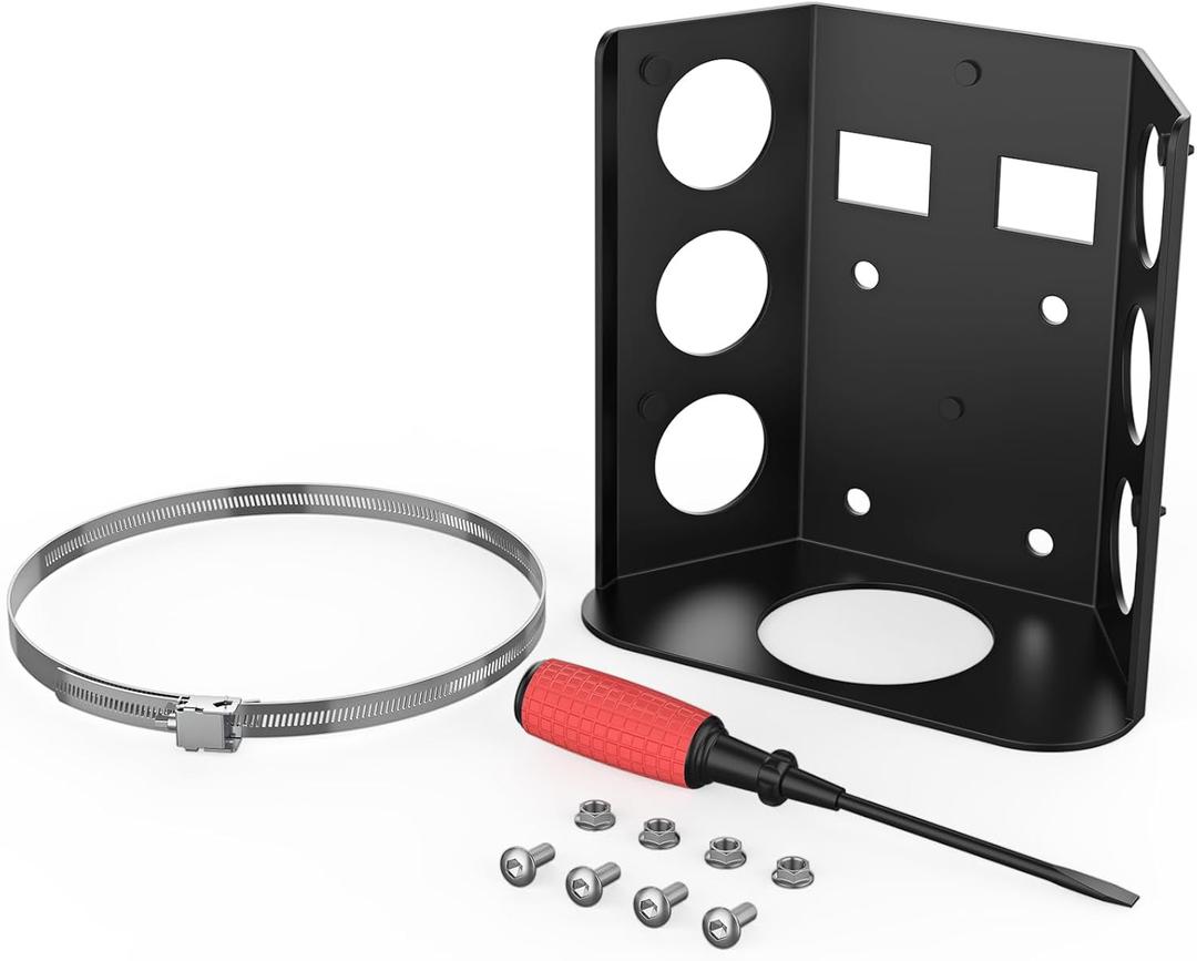 5LB Propane Tank Mounting Bracket with Stainless Strap Heavy Duty Propane Tank Holder for RV, Trailer, Jeep and Truck