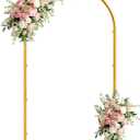 Gold Metal Arch Backdrop Stand, 6.6FT Wedding Arch Stand for Birthday Party Bridal Baby Shower Graduation Ceremony Photo Booth Garden Floral Balloon Arches Decoration