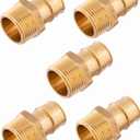 5 piece EFIELD Brass Expansion Pex A 1/2"x 3/4" Male NPT Adapter Fitting