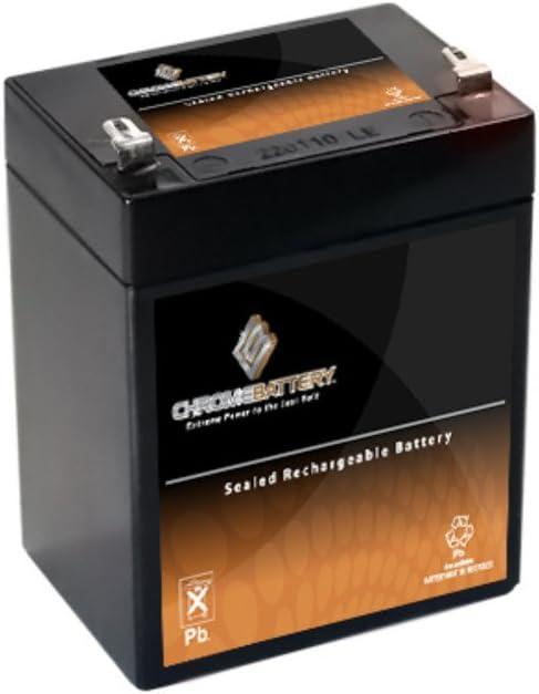 CB CHROMEBATTERY 12V 2.9AH Maintenance-Free Battery for Alarm Systems, Scooters, Toys, Emergency Lights, and More - Spade (F1) Terminal