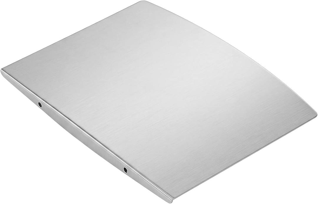 Tifanso Stainless Steel Cutting Board with Lip for Food Prep, 15.8"L x 11.8"W