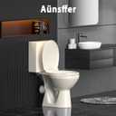 Ansffer Round Toilet Seat Almond, Toilet Seat 16.5 inch Soft Close, Premium PP Material Easy Clean, Elegant Design, Almond