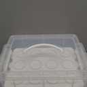 Plastic Cupcake Carrier 24 Count, 2-Layer Cupcake Holder Carries with Lid & Handles, Cookie, Cake, Cupcake and Brownie Storage Carrier, Reusable Cupcake Box