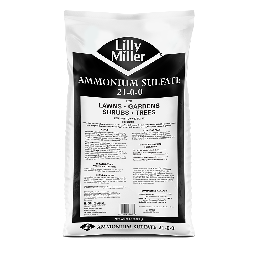 Ammonium Sulfate 21-0-0 for Lawns Gardens Shrubs Trees, 20 lb