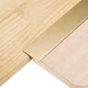 uxcell 3Pcs 4ft x 1.57" T Molding Floor Transition Strips, Aluminium Alloy Vinyl Flooring Gap Trim for Joining Laminate Planks Tiles Floor Gaps, Brushed Bronze