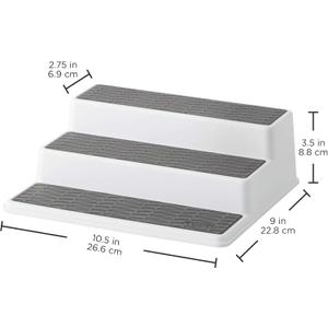 Copco 5220597 Non-Skid 3-Tier Spice Pantry Kitchen Cabinet Organizer, 10-Inch, 1 Pack