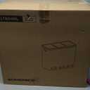 SONGMICS Trash Can, 3 x 4.8 Gallon Garbage Can, 14.4 Gallon Recycle Bin with Soft-Close Lids, Pedals, and Inner Buckets for Kitchen, Stainless Steel, Silver and Black ULTB54NL