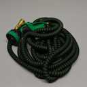 MEACKLE 50 FT Garden Hose, Water Hose with 10Function HighPressure Spray Nozzle, Heavy Duty Flexible Hose, 3/4" Solid Brass Fitting(Green Black)