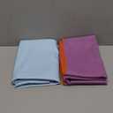 Eunzel 2 Pack Hot Yoga Towel Non-Slip Yoga Mat Towel Ultra-Absorbent Microfiber Towel for Hot Yoga, Pilates，Bikram and Workout 26.5"x 72", Blue/ Pink& Purple/ Orange