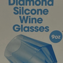 Wine2go Diamond Silicone Wine Glass, 9oz