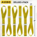 AUGO Heavy Duty Soft Loops Pack of 6-1.5 x 17 Tie Down Anchor Straps for Use w/Ratchet Strap Hooks  3000Lb Load Capacity & 10,000Lb Break Strength  Great for Motorcycle, Bike, Roof Rack, Etc.