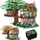 Idea Tree House Bricks Model Toys Set, Forest House Building Blocks Street View Sets, for Adults Ages 14+ Tree House Display 4761 PCS