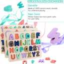 Wooden Puzzles for Toddlers, Kesletney Wooden Alphabet Number Shape Learning Puzzles for Kids, Preschool Educational Toys Gift for Boys Girls Ages 3 4 5 6 Years Old, 11.81 inches * 8.85 inches