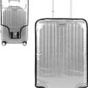 Transparent PVC Luggage Cover, Suitable for 20/22/24/26/28/30 Inch Luggage, Special Protective Cover for Wheeled Suitcases, Transparent Heavy-Duty Waterproof Style (28Inch)