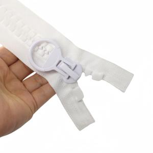 YaHoGa 61cm #20 Super Large Separating Giant Plastic Zippers for Sewing Tents Coats Overcoats Boat Cover Canvas Heavy Duty Huge Resin Vislon Zippers (24" White)