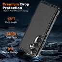 Hualele for Samsung Galaxy S24/S25 Plus Case,[Military Grade Protection] [Dropproof Shcokproof] Anti-Slip Grip Slim Dual Layer Rugged Heavy Duty Galaxy S24 S25 Plus Phone Case,Black