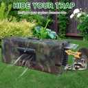 Live Feral Cat Trap Cage with Cover, Heavy Duty Folding Animal Traps Cage for Stray Cats, Large Humane Cat Trap for Raccoon, Squirrel, Skunk, Catch and Release