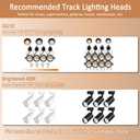 White Track Connector for H Track System, H Type Track Lighting Accessories,H Track Adjustable Connector for 3-Wire-1 Track Rail