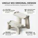 Kids Step Stool for Toddlers - Dual Height Potty Training Stool for Bathroom Sink & Kitchen, Non-Slip 2 Step Stool, Holds up to 200lbs, Sturdy Safety Helper for Kids (Gray White)