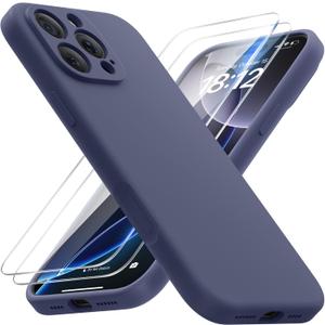 FlyReal Magnetic for iPhone 16 Pro Case, Compatible with MagSafe, (Integrated Silicone Camera Control Button) (Camera Protection) + Screen Protectors, Microfiber Lining Case 6.3", Navy Blue