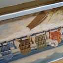 Framed Coastal Wooden Wall Art: Beach Chair Painting Ocean Seascape for Living Room Seaside Home Decor, 40"L x 20"W