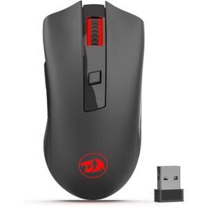 Redragon M652 Optical 2.4G Wireless Mouse with USB Receiver, Portable Gaming & Office Mice, 5 Adjustable DPI Levels, 6 Buttons for Desktop, MacBook, Notebook, PC, Laptop, Computer (Black) Redragon M652 Optical 2.4G Wireless Mouse with USB Receiver, Portable Gaming & Office Mice, 5 Adjustable DPI Levels, 6 Buttons for Desktop, MacBook, Notebook, PC, Laptop, Computer (Black)