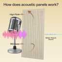 Acoustic 6 Pack Sound Absorbing Shape Cutting Panels, 47.2"x 23.6"x 0.4" Self-Adhesive Noise Reduction Wall Panels for Office, Home Theater, Recording Studio(Camel)