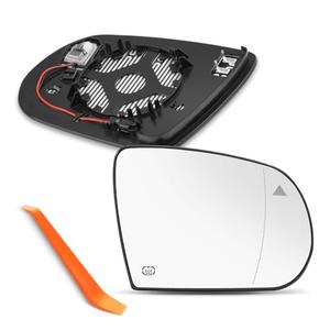 Passenger Side BSD Mirror Compatible with Jeep Cherokee 2014 2015 2016 2017 2018 2019 2020 2021 2022 2023, Jeep Compass 2017-2023, Right Side Mirrors with Blind Spot Indicator, Heated, 68368582AA