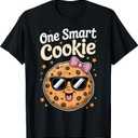 One Smart Cookie Funny Chocolate Chip Cookie T-Shirt, Size Medium