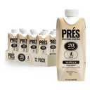 PRES Protein Coffee, Vanilla, High Protein, Real Cold Brew, 20g Protein, 1g Sugar, 100 Calories, Protein Snacks, No Added Sugar, Coffee, Breakfast, Protein, Kosher, Soy Free, Nut Free, Non-GMO, Low Carb (12 Pack), BBD 12/31/2026