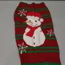 NACOCO Dog Snow Sweater - Snowman Holiday Pet Clothes for Small Dogs and Cats - Christmas Xmas New Year (Snowman, M) (Medium (Pack of 1), 1-Red Snowman)
