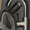 Drop In Kitchen Sink with Faucet Combo, 21 x 18 Inch Single Bowl Outdoor Kitchen Sink 18 Gauge Stainless Steel Handmade RV Wet Bar Prep (Brushed Nickel)