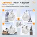 220V to 110V Voltage Converter, TESSAN Universal Travel Adapter with 4 USB Charger (1 USB C), 3 AC Sockets and EU/UK/AU/IT Plug Power Adaptor, Step Down Transformer Outlet Converters for International