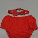 Baby Boys First 1st Valentines Day Birthday Cake Smash Outfit Gentleman Formal Bowtie and Diaper Covers Bloomers Shorts Clothes Set for Photo Props Party Red Bowtie 3-24 Months