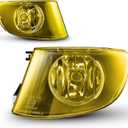 Fog Lights compatible for 2007-2011 BMW 3 Series 328i 328xi 335is 335xi E92, E93 (w/o M-Package Bumper) xDrive Coupe Lamps Assembly Amber Yellow