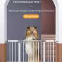 (85-113 inch Width) Extra Wide Baby Gate Extra Long, Large Dog Gate Indoor, Child Proof Gate, Kiddie Gates, Baby Gate for Doorways. White, Dog Gates for The House. Pressure Mount Pet Gate.