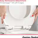 American Standard 5055A65C.020 Vormax Contemporary Elongated Toilet Seat with TriVantage, White