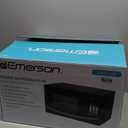 Emerson MW9255B Countertop Microwave Oven, 6 Pre-Programmed Settings, Removable Glass Turntable and Child Safety Lock, 0.9 Cu ft, 900W, Black